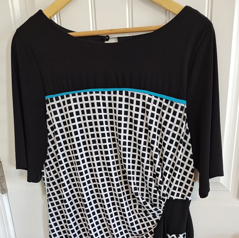 Black and White Geometric Dress